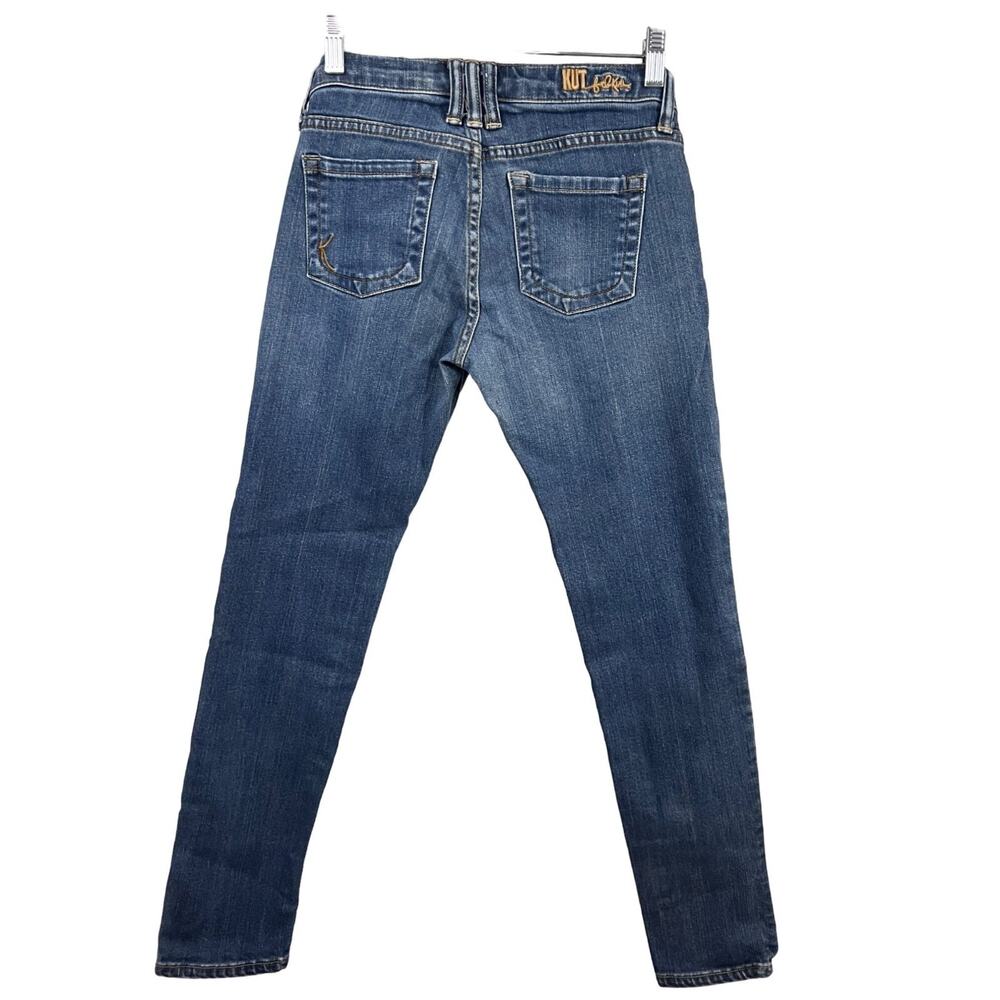 KUT From The Kloth Denim Ankle Skinny Jeans 0P Petite 26x28 Stretch Medium Wash - Picture 2 of 9